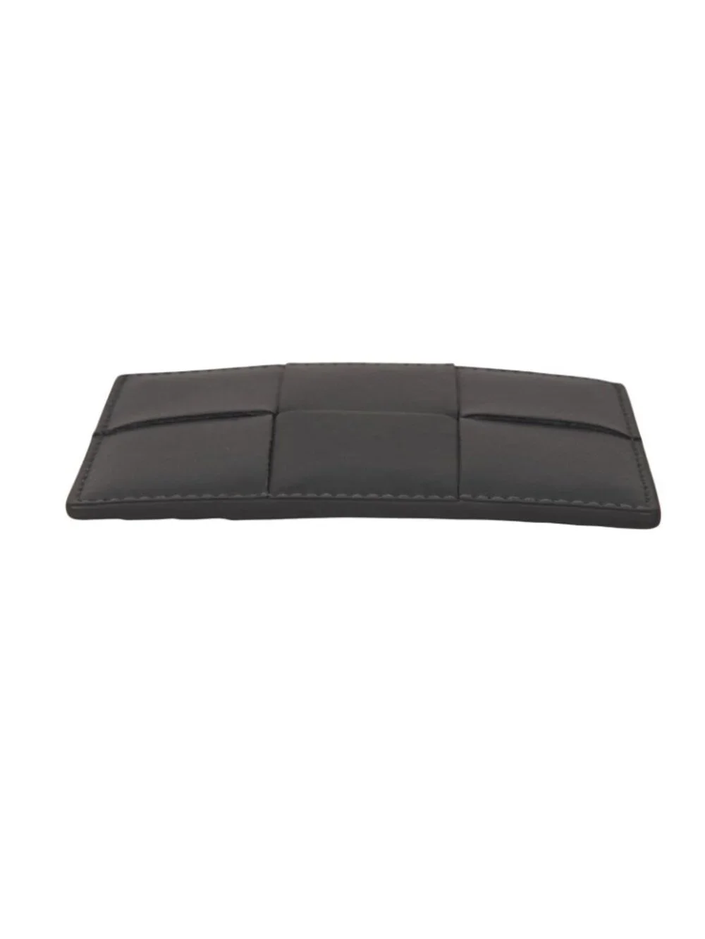 Bottega Veneta Mens Cassette Card Holder Gray Leather Wallet Greay Multi Pocket
